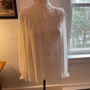 Aritzia Alexis Button Up Ruffle Blouse - Like New - XS
